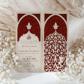 Einladung von Regal Red Islamic Lace Wedding