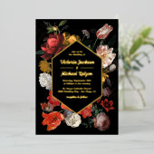 Einladung von Rembrandt Dark and Moody Floral Foil (Stehend vorne)