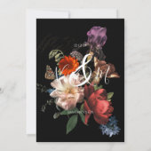 Einladung von Rembrandt Floral Wedding Monogram (Rückseite)