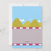 Einladung von Rennwagen (Rückseite)