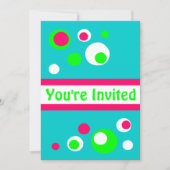 Einladung von Retro-Blasen (Vorderseite)