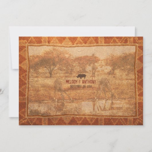 Einladung von Rhino African Safari (Vorderseite)