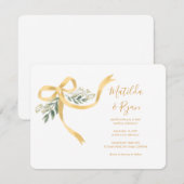 Einladung von Ribbon Bow Hochzeit (Vorne/Hinten)