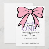 Einladung von Ribbon zum 1. Geburtstag (Vorne/Hinten)
