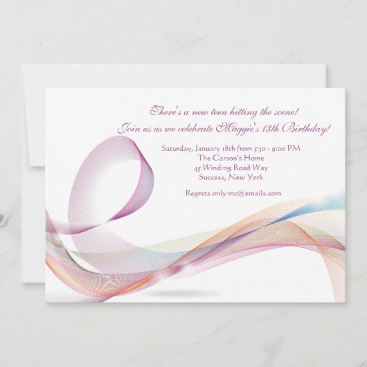 Einladung von Ribbons Geburtstagsparty (Vorderseite)