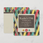 Einladung von Ribbons und Buttons (Vorne/Hinten)