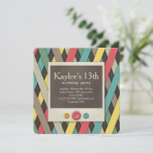 Einladung von Ribbons und Buttons (Stehend Vorderseite)