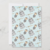 Einladung von Ritter und Prinzessin zum Geburtstag (Rückseite)