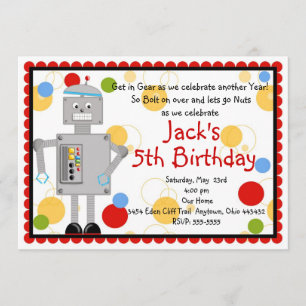 Einladung von Robot Birthday