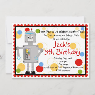 Einladung von Robot Birthday