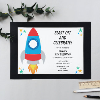 Einladung von Rocket Birthday