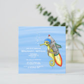 Einladung von Rocket Seepferd zum Geburtstag (Stehend Vorderseite)