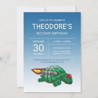 Einladung von Rocket Turtle zum Geburtstag