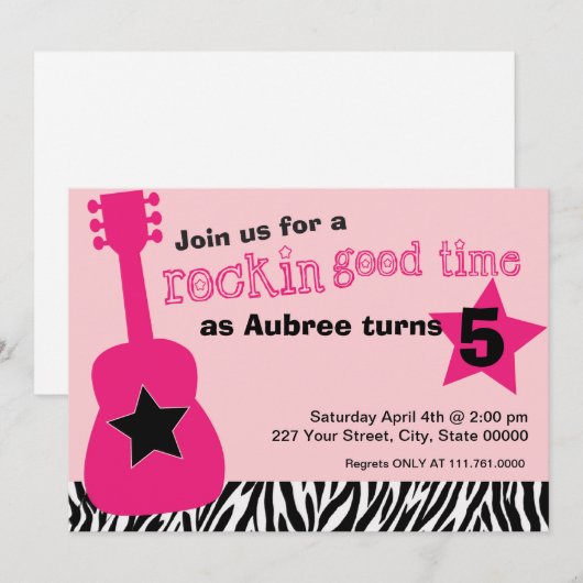 Einladung von Rockstar (Vorne/Hinten)