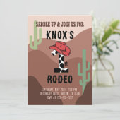 Einladung von Rodeo zum Geburtstag (Stehend Vorderseite)