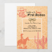 Einladung von Rodeo zum Geburtstag (Vorne/Hinten)