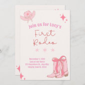 Einladung von Rodeo zum Geburtstag (Vorne/Hinten)