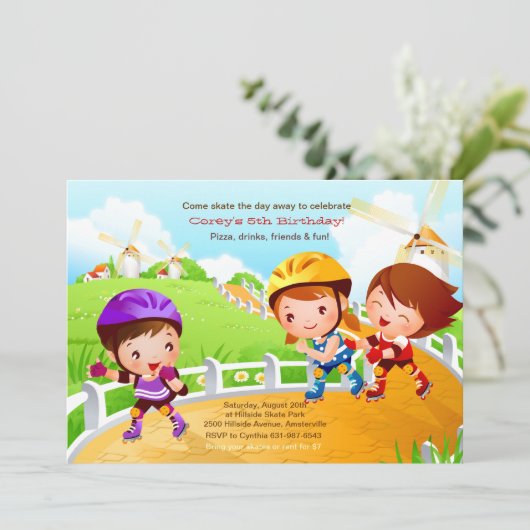 Einladung von Rollsteinen (Stehend Vorderseite)