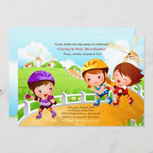 Einladung von Rollsteinen (Vorne/Hinten)