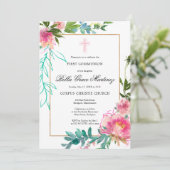 Einladung von Rosa Peony (Stehend Vorderseite)