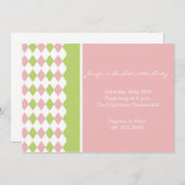 Einladung von Rosa und grünem Diamant (Vorne/Hinten)