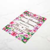 Einladung von rosa und Lila Blumenblättern (Gedreht)