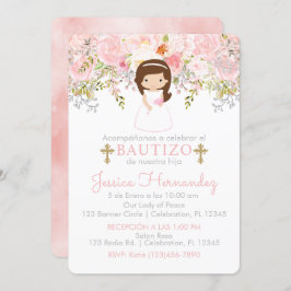 Einladung von Rosas para Bautizo de niña Einladung