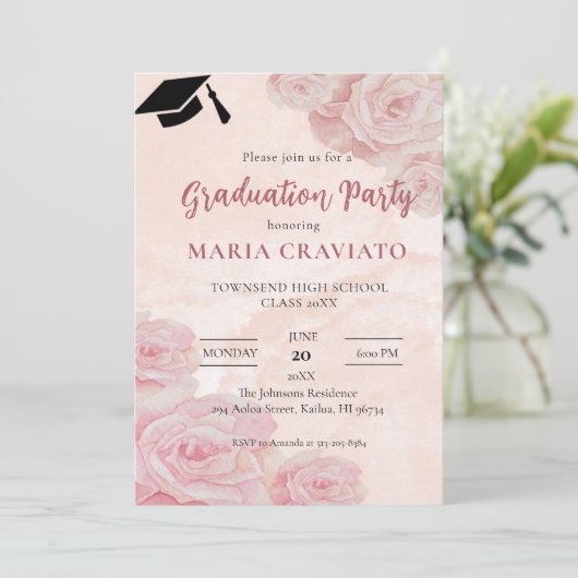 Einladung von Rose (Stehend Vorderseite)