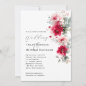 Einladung von Rose Rot und Rosa (Vorderseite)