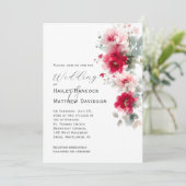 Einladung von Rose Rot und Rosa (Stehend Vorderseite)