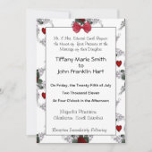 Einladung von Rose und Herz (Vorderseite)