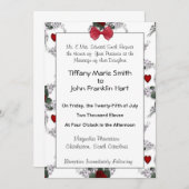 Einladung von Rose und Herz (Vorne/Hinten)