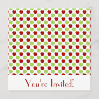 Einladung von Roten und Grünen Äpfeln