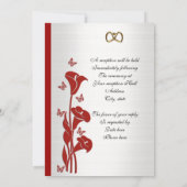 Einladung von Roter Stachellilie und Schmetterling (Rückseite)