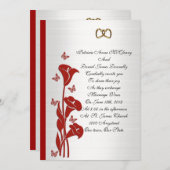 Einladung von Roter Stachellilie und Schmetterling (Vorne/Hinten)