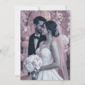 Einladung von Royal Black and Gold zur Hochzeit (Rückseite)