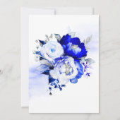 Einladung von Royal Blue und Silver Wedding (Rückseite)