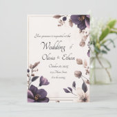 Einladung von Royal Floral Wedding (Stehend Vorderseite)