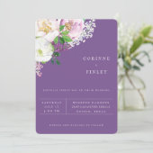 Einladung von Royal Lilac Garden Floral Wedding (Stehend Vorderseite)