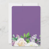 Einladung von Royal Lilac Garden Floral Wedding (Rückseite)