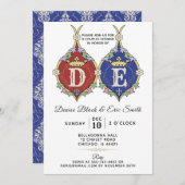 Einladung von Royal Monogram Couples Polterabend (Vorne/Hinten)