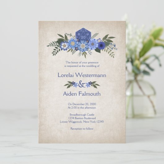 Einladung von RPG Würfeln (Stehend Vorderseite)