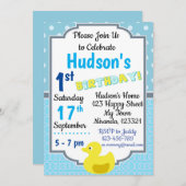Einladung von Rubber Duck zum Geburtstag (Vorne/Hinten)