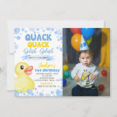 Einladung von Rubber Ducky zum Geburtstag (Vorderseite)