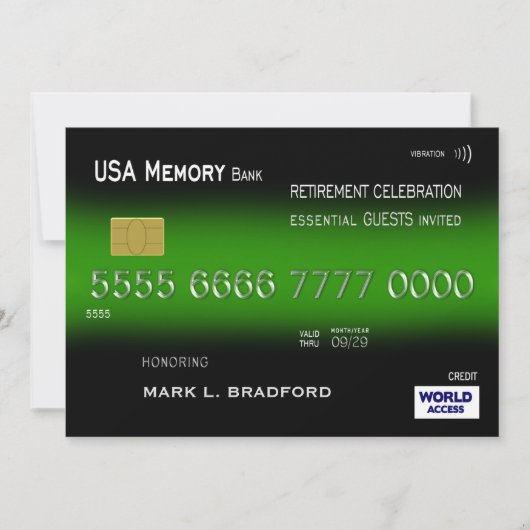 EINLADUNG VON RÜCKSTÄNDEN, WESENTLICH, KREDITKARTE (Vorderseite)