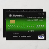 EINLADUNG VON RÜCKSTÄNDEN, WESENTLICH, KREDITKARTE (Vorne/Hinten)