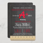 Einladung von Ruler Teacher Abschluss (Vorne/Hinten)