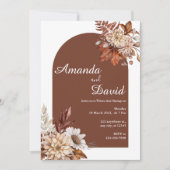 Einladung von Rust Boho Floral Wedding (Vorderseite)