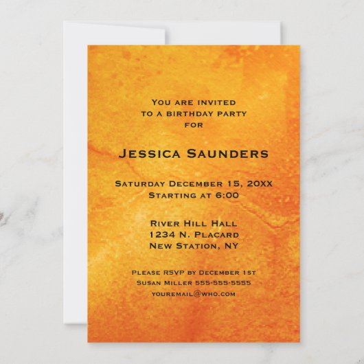 Einladung von Rust Equine Birthday (Rückseite)