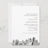 Einladung von Sacramento Wedding Skyline (Vorderseite)